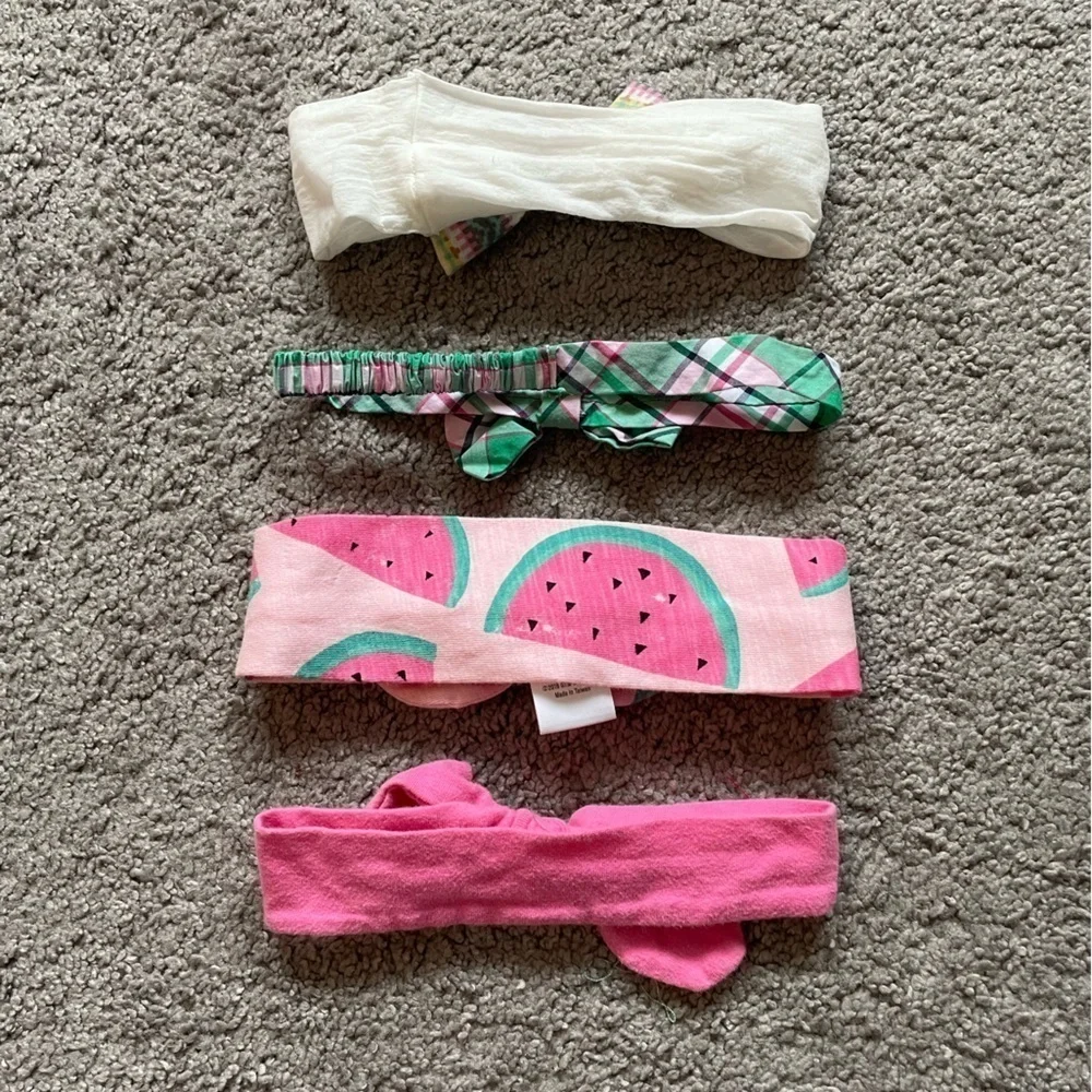 Set of 4 Watermelon Theme Infant Toddler Headbands